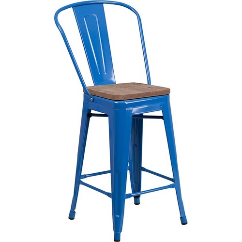 Flash furniture blue metal - flash, 24"